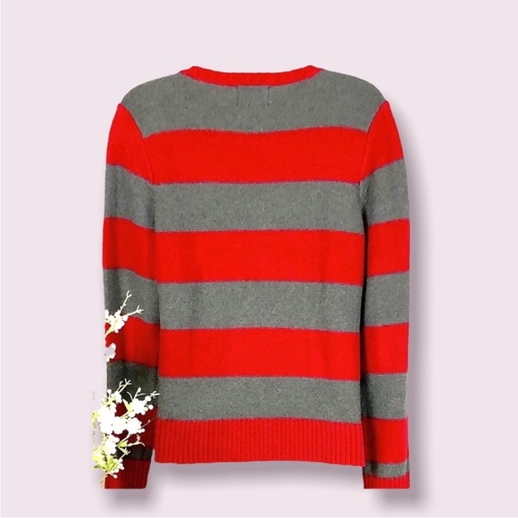 Chaps Sweater Retro Striped Preppy Woman’s Fashion - Picture 5 of 9